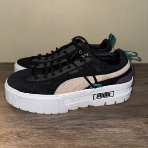 Puma Black and Pink Women's Sneakers